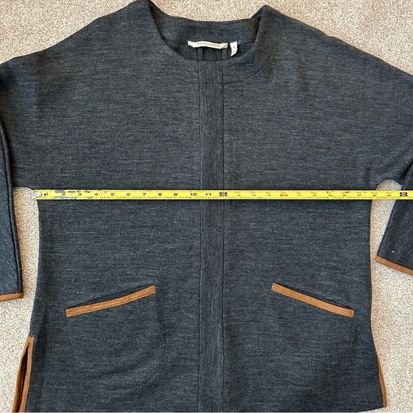 Soft Surroundings Tunic Sweater Hanna Wool Blend Charcoal Size Large P - Picture 9 of 9